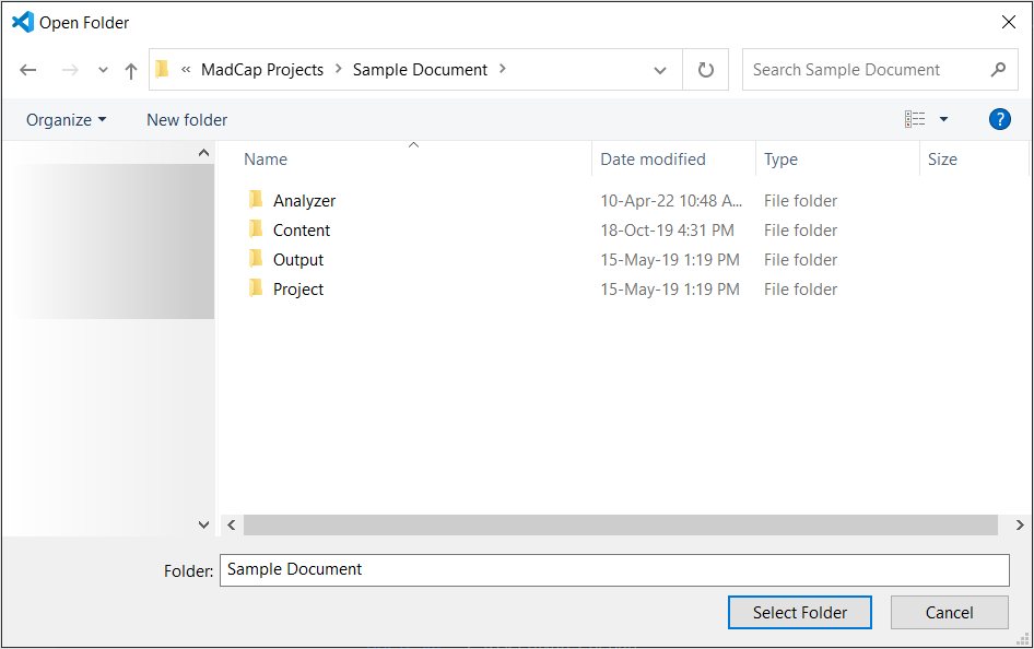 Select folder